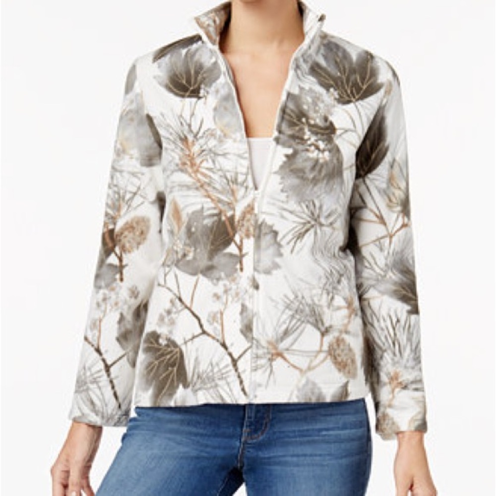 Alfred Dunner Eskimo Kiss Leaf Jacket